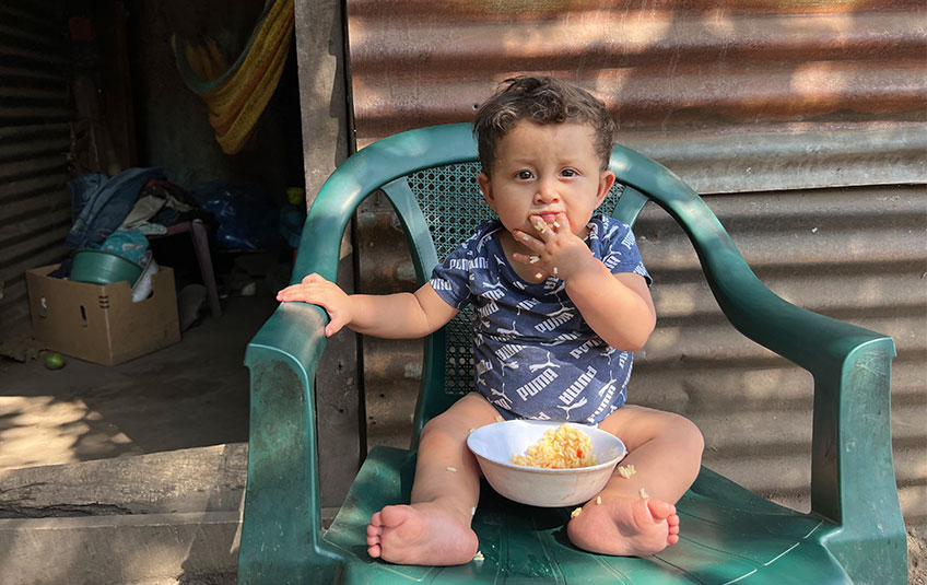 Jefferson eating FMSC food