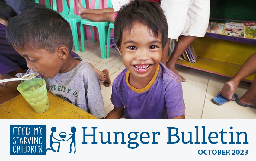 A child eating FMSC food