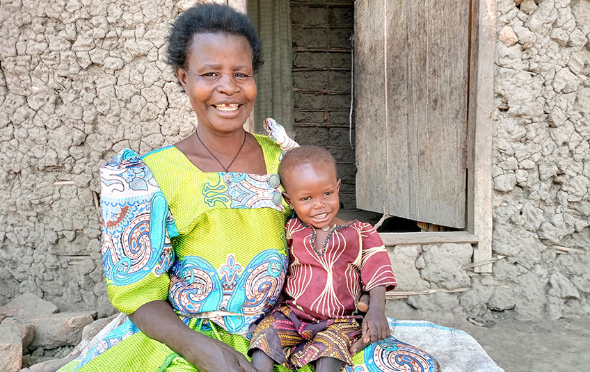 Gabriel with his grandmother