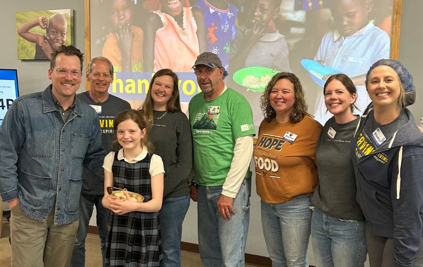 Eloise at FMSC with her family and FMSC staff.