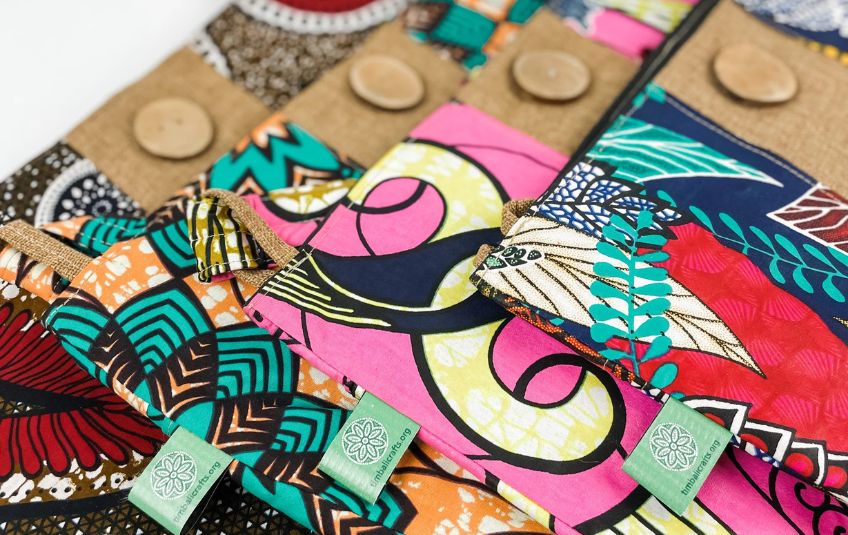 Bags made by FMSC MarketPlace partner Timbali Crafts. 